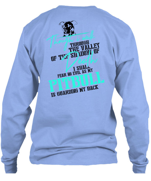 My Pit Bull Is Guarding My Back T Shirt, I Love Dog T Shirt