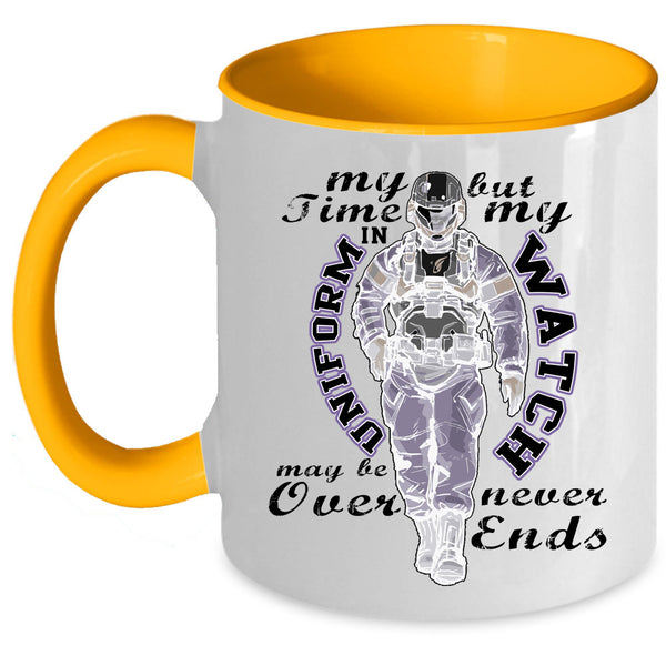 Cool Gift For Veteran Coffee Mug, My Time In Uniform  Accent Mug