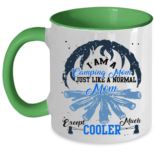 Cool Camping Mom Coffee Mug, I Am A Camping Mom Accent Mug