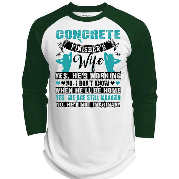 Concrete Finisher's Wife T Shirt, I Love Wife T Shirt, Awesome T-Shirts  (Polyester Game Baseball Jersey)