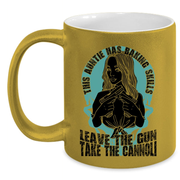 Funny Gift For Auntie Coffee Mug, This Auntie Has Baking Skills Accent Mug