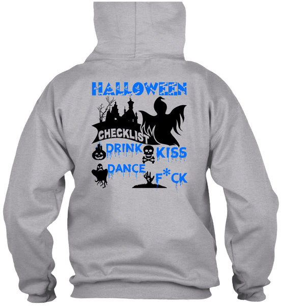Halloween Checklist Drink Kiss Dance T Shirt, Wait For Halloween T Shirt