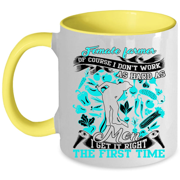 Cute Gift For Mom Coffee Mug, Female Farmer Accent Mug