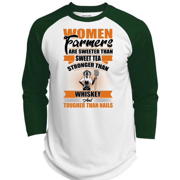 Women Farmers Are Sweeter T Shirt, I Love Farming T Shirt, Awesome T-Shirts  (Polyester Game Baseball Jersey)
