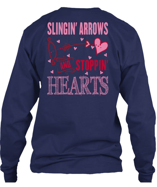 Slinging Arrows And Stopping Hearts T Shirt, I Love Husband T Shirt