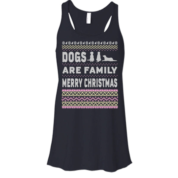 Dog Are Family T Shirt, Merry Christmas Tank Top