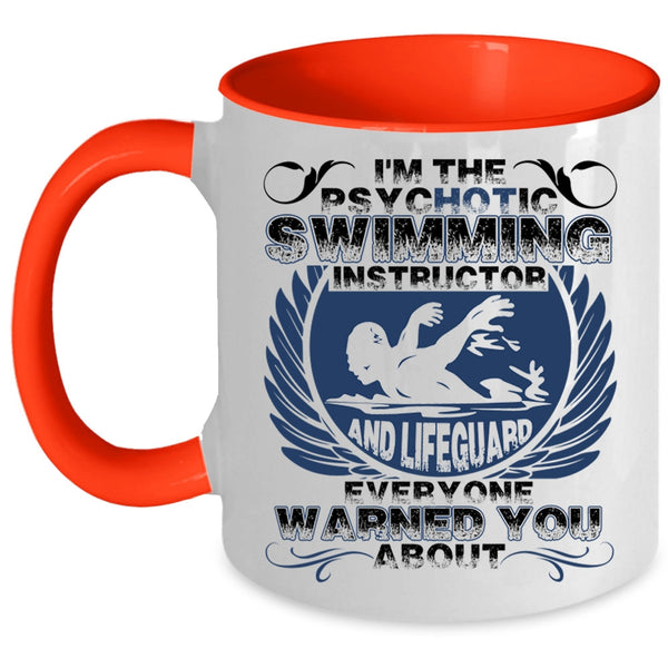 Funny Swimming Coffee Mug, Swimming Instructor And Lifeguard Accent Mug
