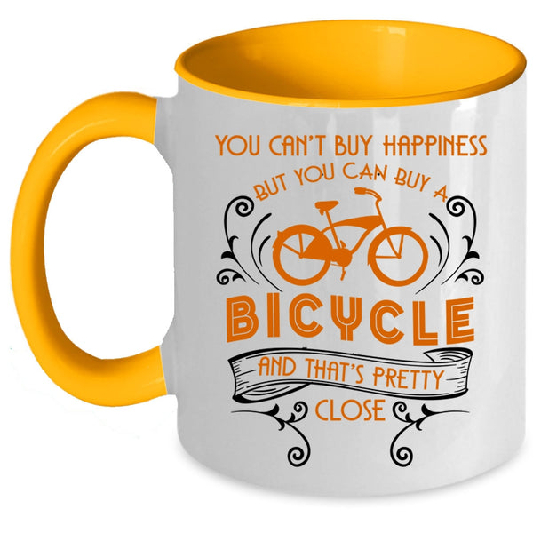 I Love Bicycle Coffee Mug, Bicycle Make Me Happy Accent Mug
