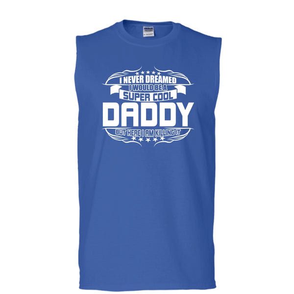 Cool Daddy T Shirt, Become A Cool Dad Tank Top (Men's Cotton Sleeveless)