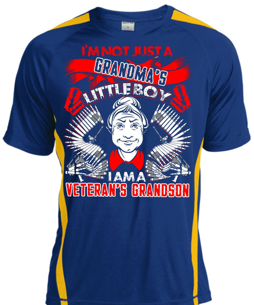 I Am A Veteran's Grandson T Shirt, Grandma's Little Boy T Shirt, Cool Shirt