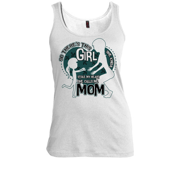 She Kinda Stole My Heart T Shirt, Mom & Daughter Tank Top