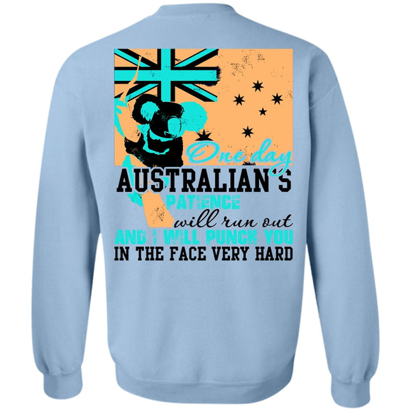 I Love Veteran T Shirt, On Day Australian's Patience Sweatshirt