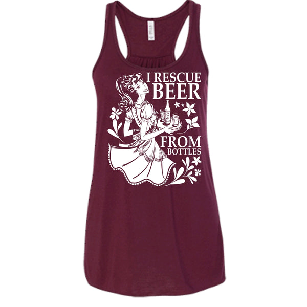 I Rescue Beer From Bottles T Shirt, Coolest Beer Drinker Tank Top