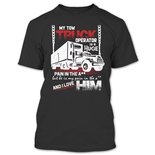 A black t-shirt with the shopify logo