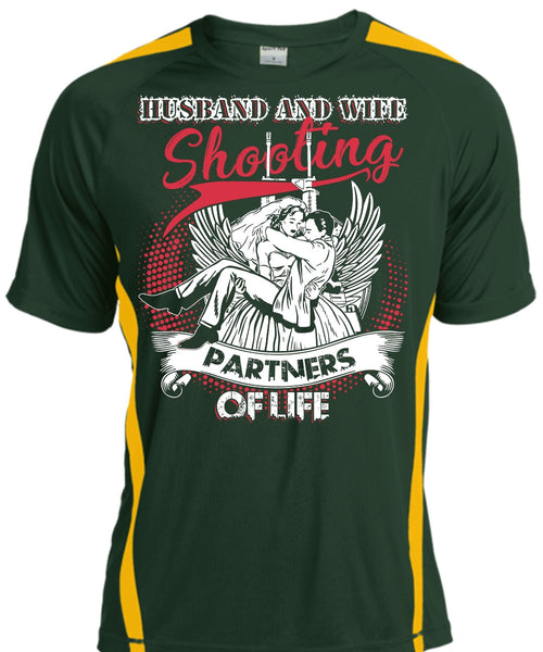 Husband And Wife Shooting Partners Of Life T Shirt, Being A Husband T Shirt, Cool Shirt