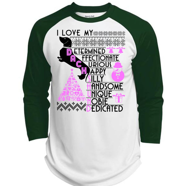 I Love My Dachshund T Shirt, I Love My Dog T Shirt, Awesome T-Shirts  (Polyester Game Baseball Jersey)