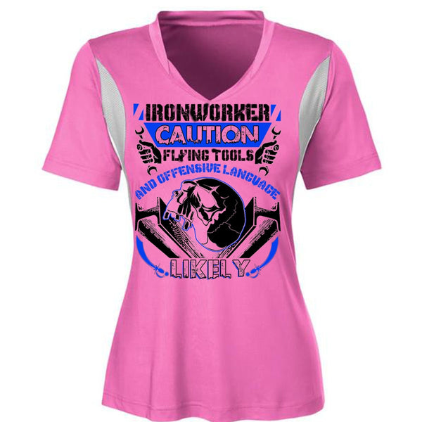 Ironworker Caution Flying Tools T Shirt, I Love Ironworker T Shirt, Awesome T-Shirts