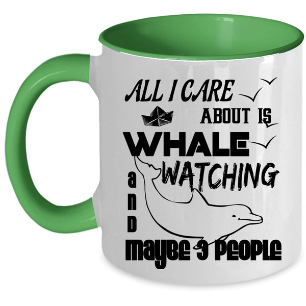 Outdoor Activity Coffee Mug, I Love Whale Watching Accent Mug