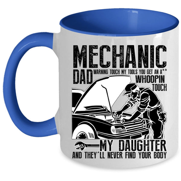 Best Gift For My Daddy Coffee Mug, Mechanic Dad Accent Mug