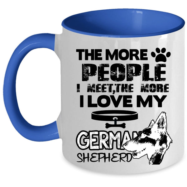 Dog Lovers Coffee Mug, I Love My German Shepherd Accent Mug