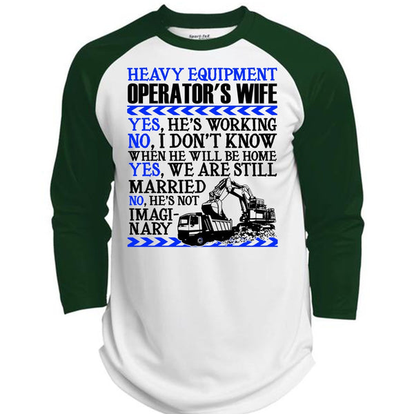 Heavy Equipment Operator's Wife T Shirt, I Love Wife T Shirt, Awesome T-Shirts  (Polyester Game Baseball Jersey)