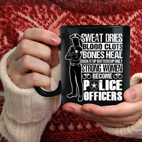 Only Strong Men Become Police Officers Coffee Mug, Awesome Husband Coffee Cup