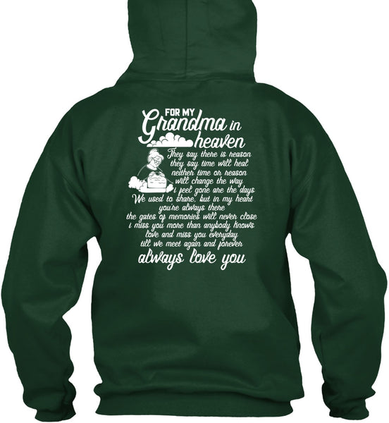 For My Grandma In Heaven T Shirt, Love You T Shirt
