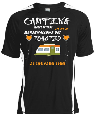 A black t-shirt with the shopify logo