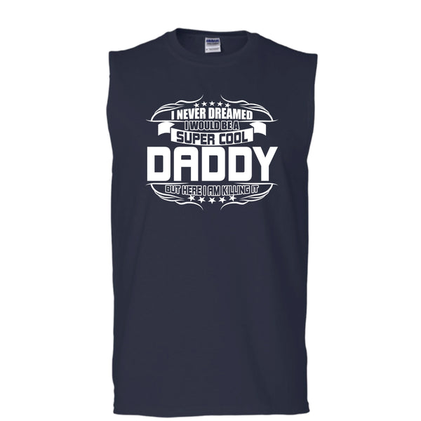 Cool Daddy T Shirt, Become A Cool Dad Tank Top (Men's Cotton Sleeveless)