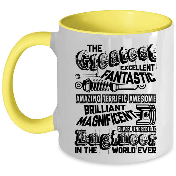 Funny Coffee Mug, Awesome Engineer In The World Ever Accent Mug