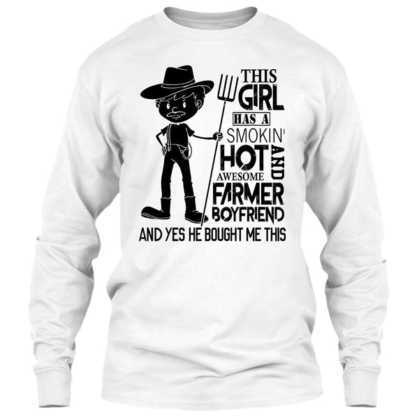 Awesome Farmer Boyfriend T Shirt, Gift Farmer T Shirt