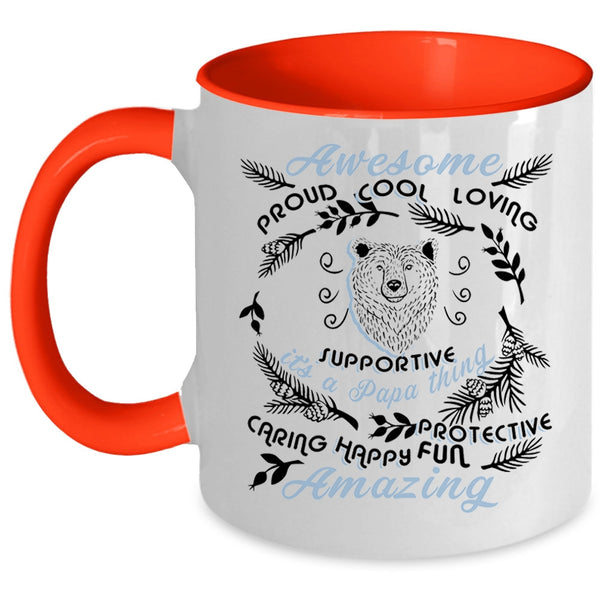 Awesome Amazing Dad Coffee Mug, It's A Papa Thing Accent Mug