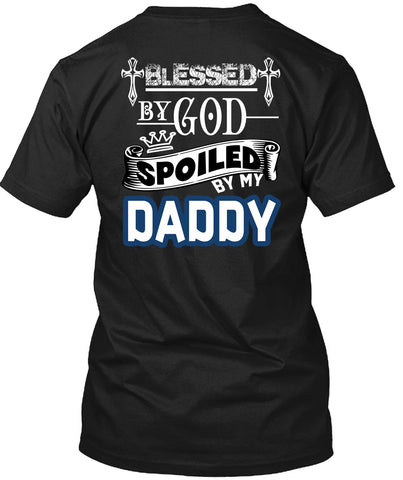 A black t-shirt with the shopify logo