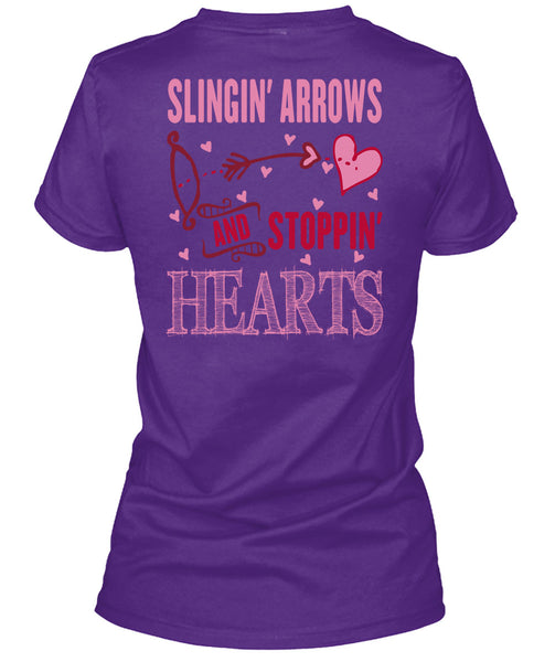 Slinging Arrows And Stopping Hearts T Shirt, I Love Husband T Shirt