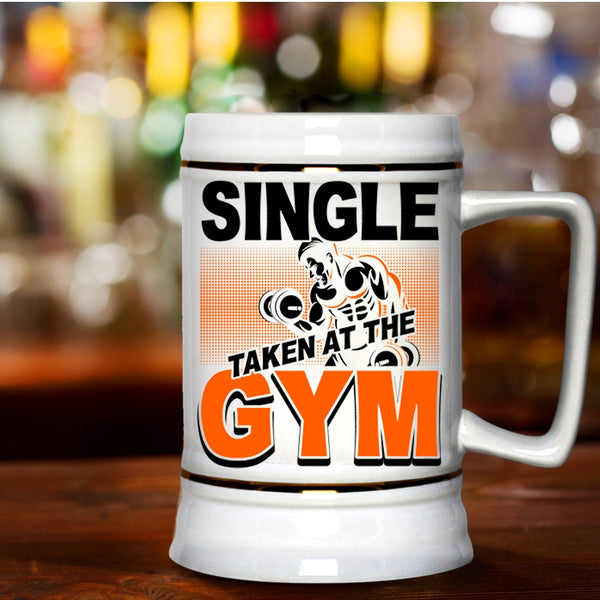 Funny Gymnast Beer Stein 22oz, Single Taken At The Gym Beer Mug