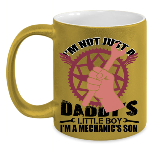 Dad And Son Coffee Mug, I'm A Mechanic's Son Accent Mug