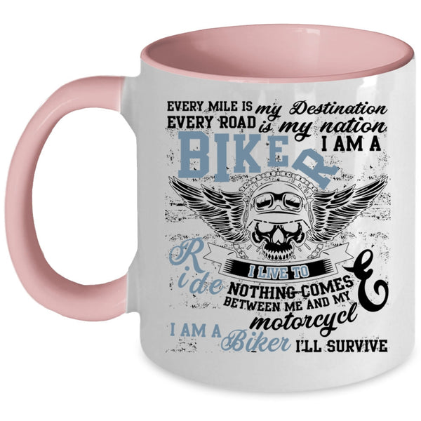 I Live To Ride Coffee Mug, I Am A Biker Accent Mug
