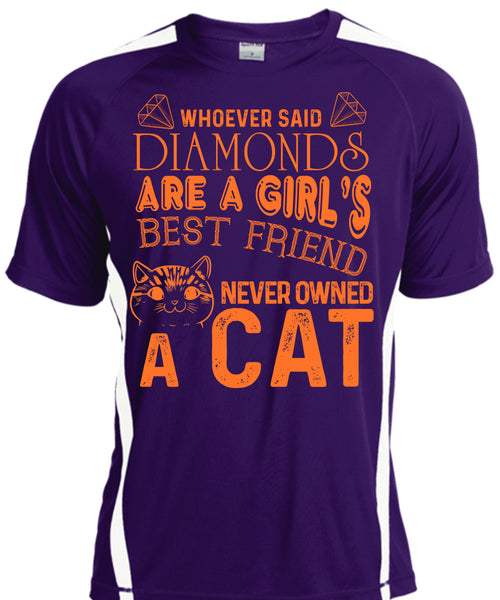 Diamonds Are A Girl's Best Friend Never Owned A Cat T Shirt, I Love Cat T Shirt, Cool Shirt