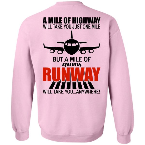 I Love Pilot T Shirt, A Mile Of Highway Sweatshirt