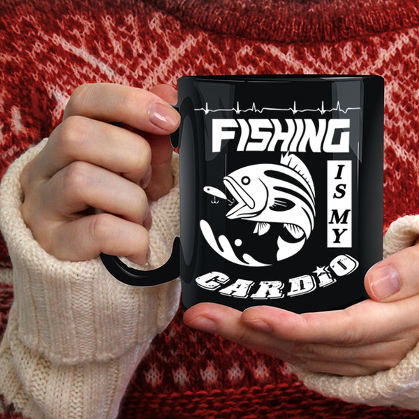 Fishing Is My Cardio Coffee Mug, Awesome Fisher Coffee Cup