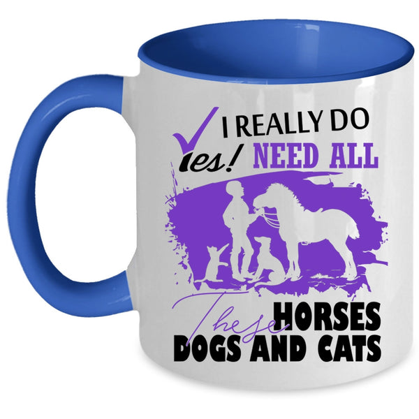 Cute Cattle Coffee Mug, Need All These Horses Dogs And Cats Accent Mug