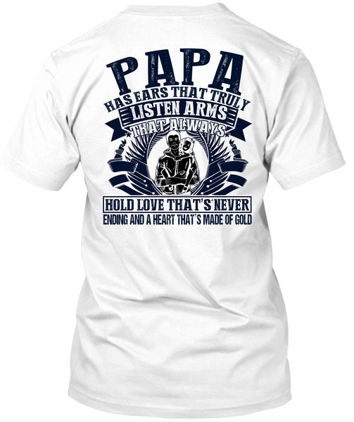 A black t-shirt with the shopify logo