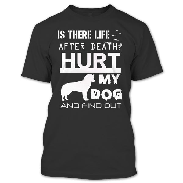 A black t-shirt with the shopify logo