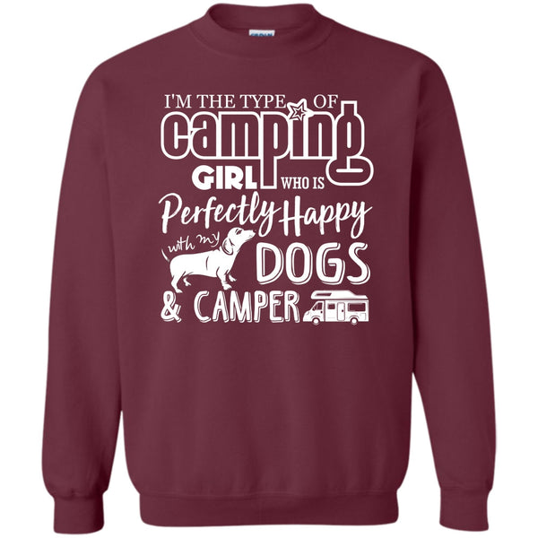 Happy With My Dogs & Camper T Shirt, Coolest Camper Sweatshirt