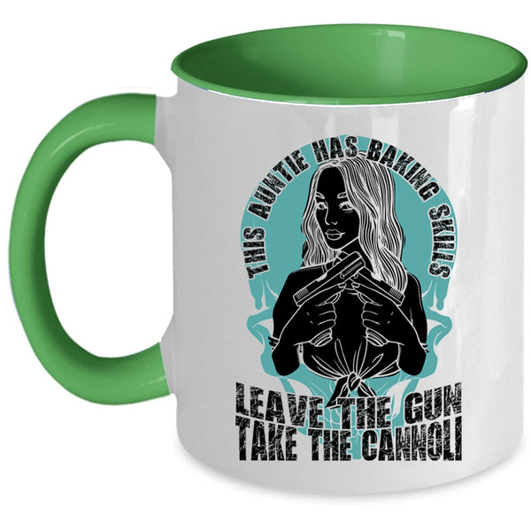 Funny Gift For Auntie Coffee Mug, This Auntie Has Baking Skills Accent Mug