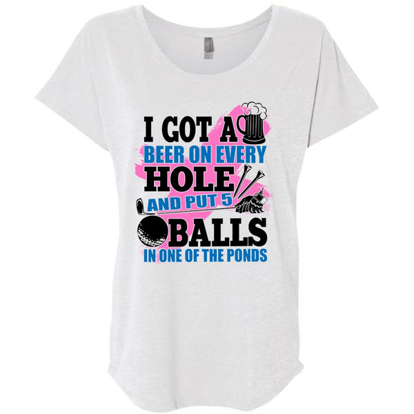 I Got A Beer On Every Hole T Shirt, I Love Golf T Shirt, Awesome T-Shirts