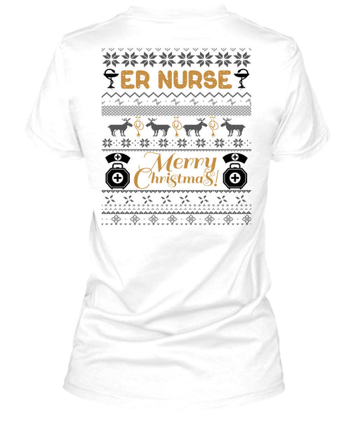 ER Nurse Merry Christmas T Shirt, I Love Nursing T Shirt