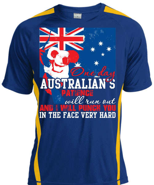 On Day Australian's Patience T Shirt, Being A Veteran T Shirt, Cool Shirt