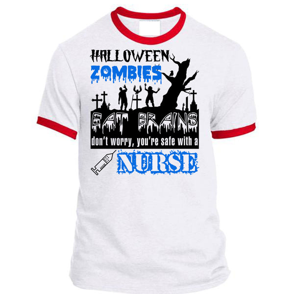 Halloween Zombies Eat Brains T Shirt, Wait For Halloween T Shirt, Awesome T-Shirts