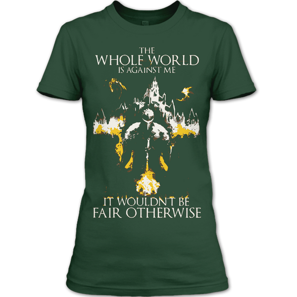 A black t-shirt with the shopify logo